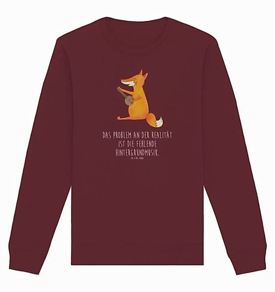 Mr. & Mrs. Panda Longpullover Größe S Fuchs Gitarre - Burgundy - Geschenk, günstig online kaufen