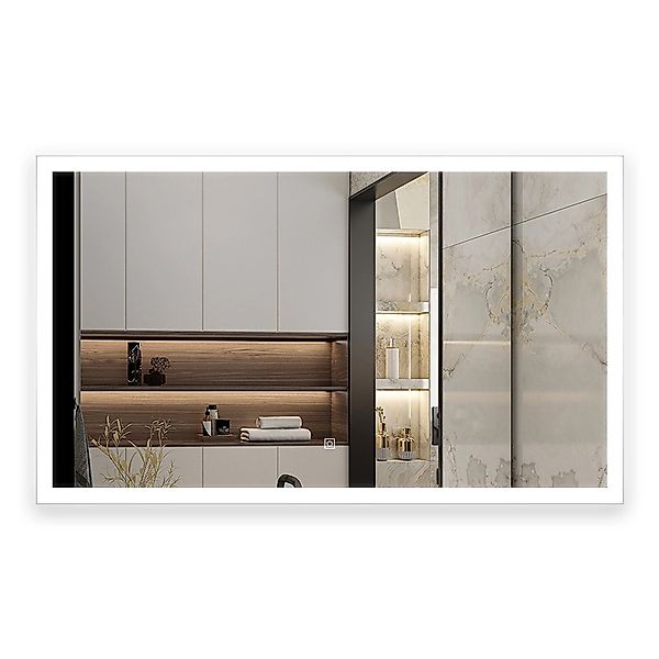 Aica Sanitär Badspiegel 120x70 cm Beschlagfrei Drei Lichtfarbe Dimmbar Memo günstig online kaufen