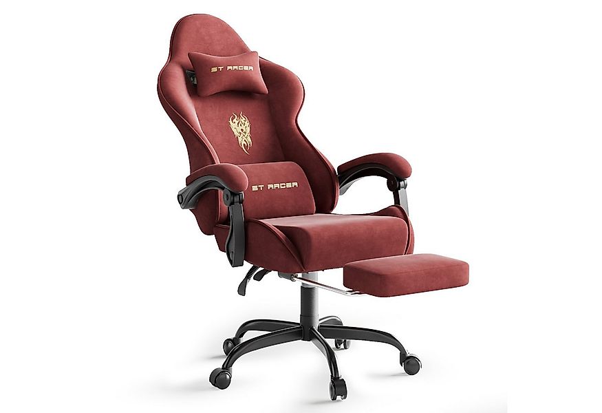 Ferghana Gaming-Stuhl Gaming-Stuhl: Kopfstütze, Lendenkissen, Armlehnen, Fu günstig online kaufen