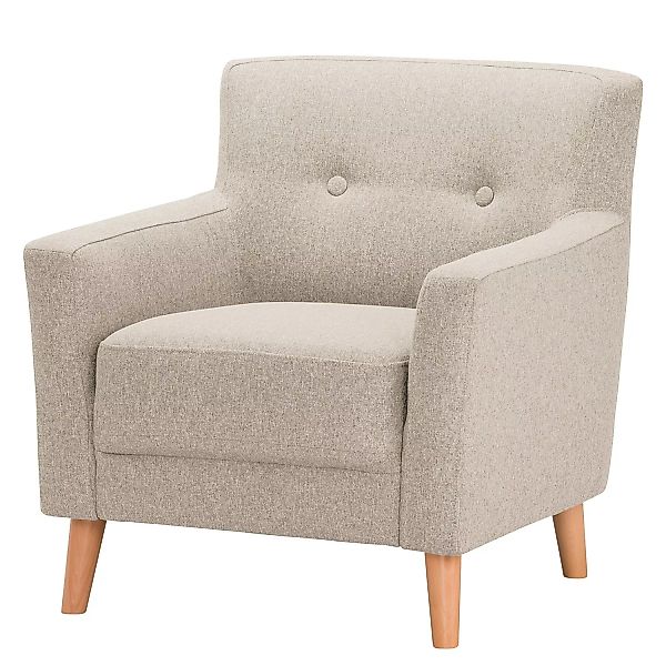 home24 Norrwood Sessel Bette II Hellgrau Webstoff 80x82x80 cm (BxHxT) günstig online kaufen