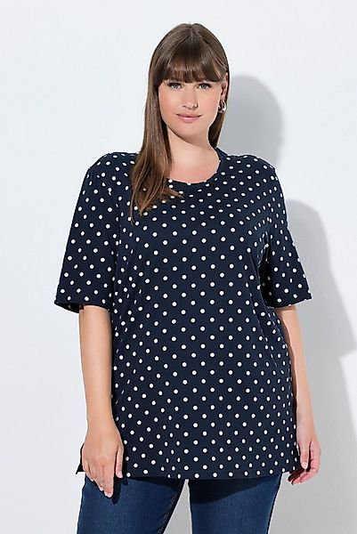 Ulla Popken T-Shirt T-Shirt Punkte Relaxed Rundhals Halbarm günstig online kaufen