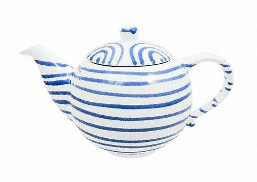 Gmundner Keramik Blaugeflammt Teekanne glatt 1,5 L / h: 16,5 cm günstig online kaufen