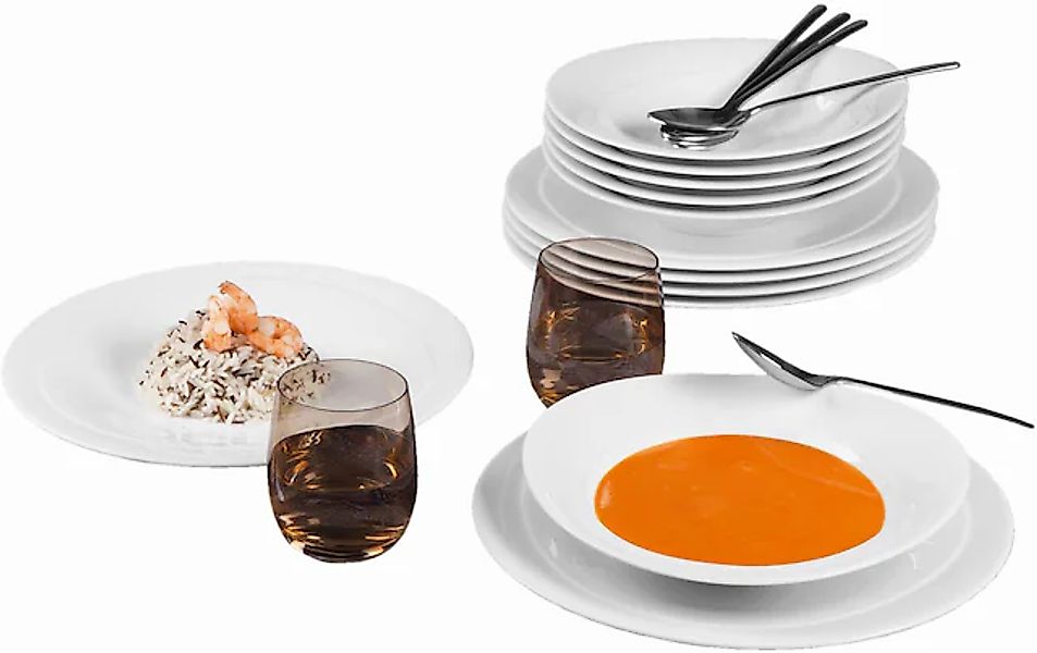 Seltmann Weiden Tafelservice »Geschirr-Set Trio«, (Set, 12 tlg.), Geschirr, günstig online kaufen