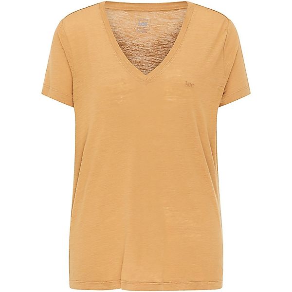 Lee Kurzarm-t-shirt Mit V-ausschnitt XS Tobacco Brown günstig online kaufen