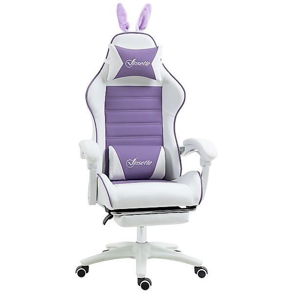 Vinsetto Gaming-Stuhl Kunstleder Schaumstoff 65L x 63B x 136-142H cm Violet günstig online kaufen
