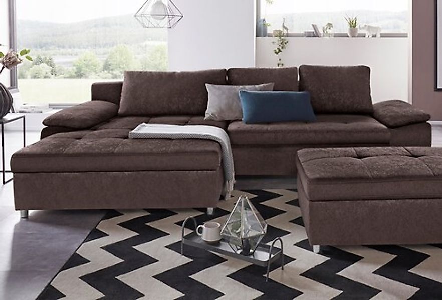 sit&more Ecksofa »Labene L-Form« wahlweise mit Bettfunktion und Bettkasten, günstig online kaufen