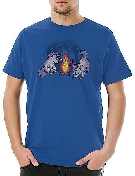 Urban Backwoods Print-Shirt Campicorns I Herren T-Shirt Einhorn Regenbogen günstig online kaufen