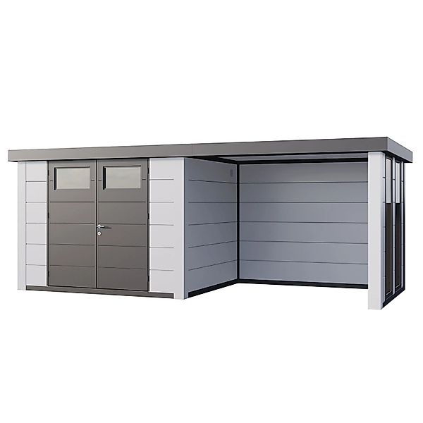 Gerätehaus Classico 3024 Lounge S Rechts Fenster Weiße Ecken 582 x 238 cm W günstig online kaufen