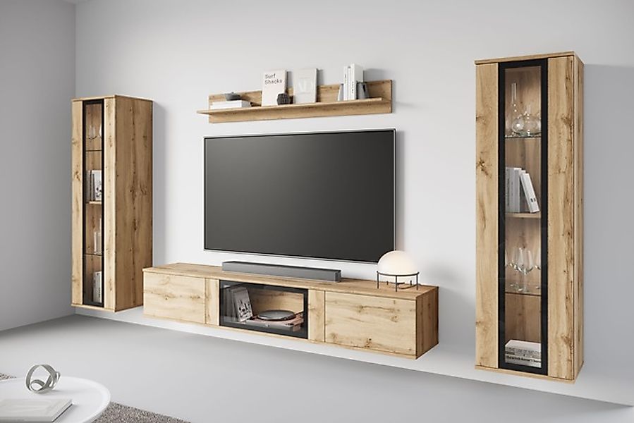 INOSIGN Wohnwand »Caro, stehend und hängend montierbar«, (Komplett-Set, 4 S günstig online kaufen