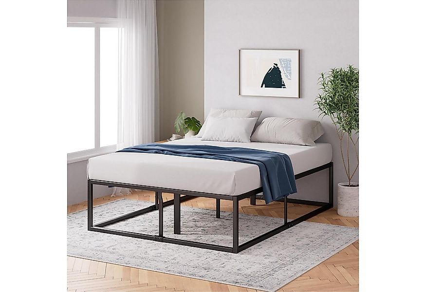 ZINUS Bettgestell Joseph - Stabiler Bettrahmen mit Holzlattenrost & Staurau günstig online kaufen