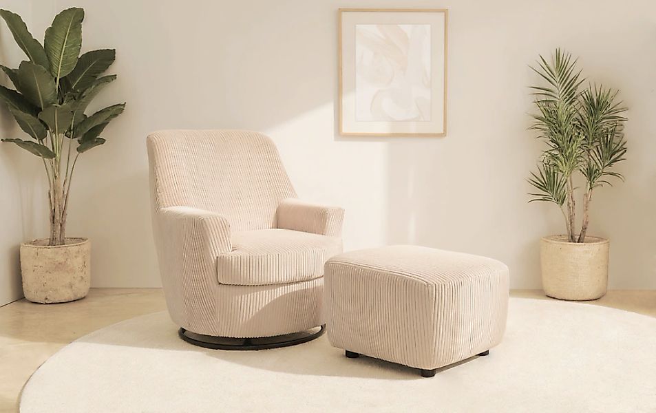 INOSIGN Drehsessel "HETTY, Drehsessel mit Wippfunktion und Hocker; Lesesess günstig online kaufen