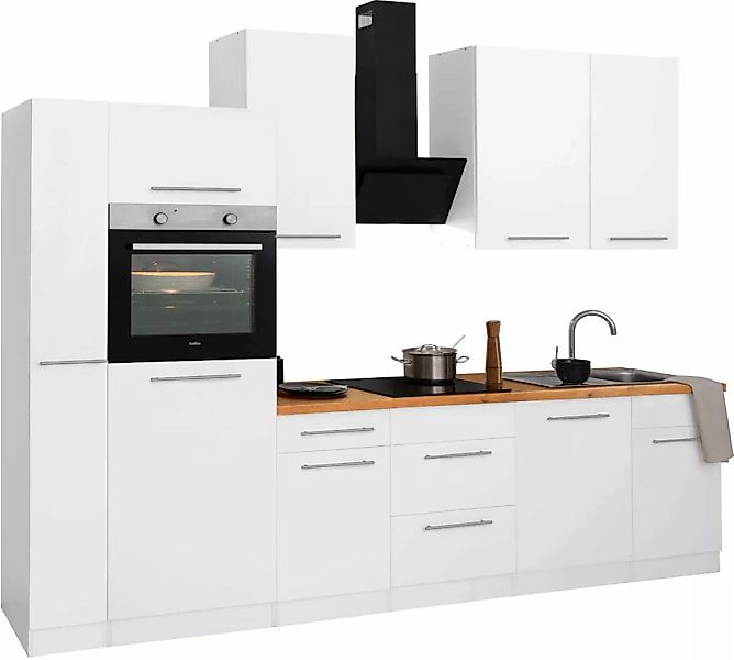 wiho Küchen Küchenzeile "Unna", mit E-Geräten, Breite 310 cm günstig online kaufen