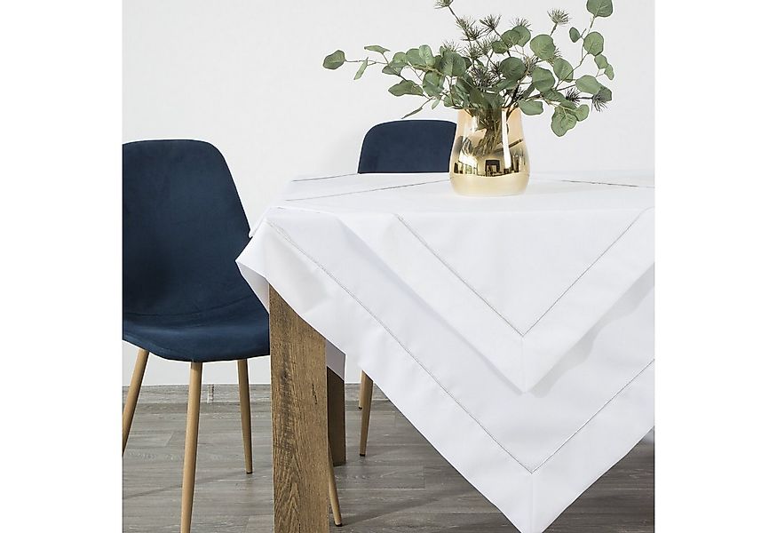 Eurofirany Tischdecke Festliches, weißes Tischtuch, elegante Tischdecke, re günstig online kaufen