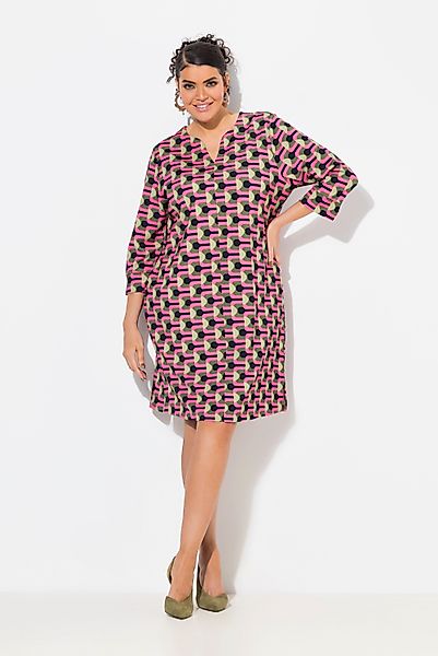 Ulla Popken Minikleid Punto-Kleid grafischer Druck günstig online kaufen