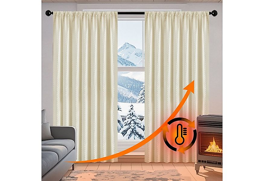 LMaxhome Verdunkelungsvorhang 100% Verdunklung Thermo Vorhänge Dicke Kältes günstig online kaufen