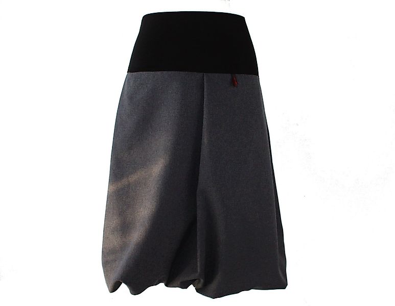 dunkle design Ballonrock 65cm Grau Schwarz Ecru elastischer Bund günstig online kaufen