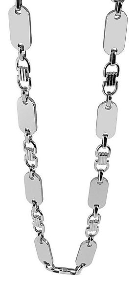 AKZENT Edelstahlkette Reto Edelstahl Plattenkette, 55 - 70 cm, gravurfähig, günstig online kaufen