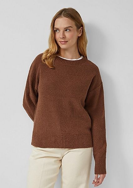 s.Oliver Longpullover Strickpullover Pullover aus Bouclé im Relaxed Fit günstig online kaufen
