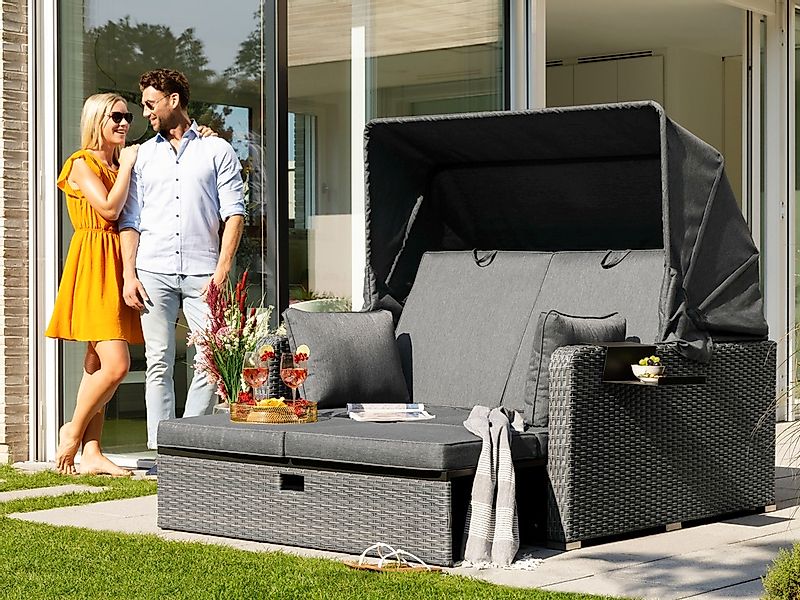 KONIFERA Loungebett »Sylt«, (Set, 8 St.), ausziehbares Sofa, Hängetisch, mi günstig online kaufen