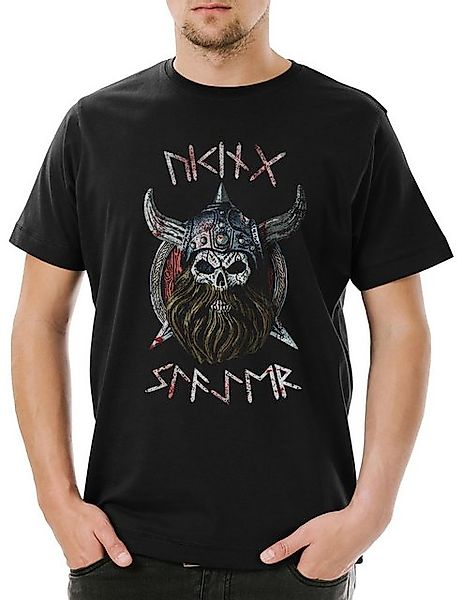 Urban Backwoods Print-Shirt Viking Slayer Herren T-Shirt Warrior Wikinger K günstig online kaufen