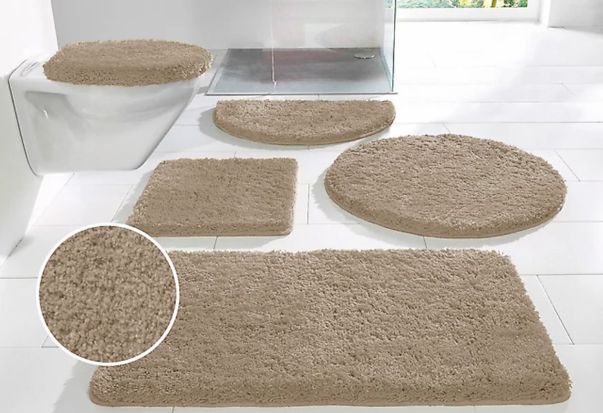 my home Badematte »Sanremo, Badvorleger, Badezimmer Teppich, sehr weich«, r günstig online kaufen