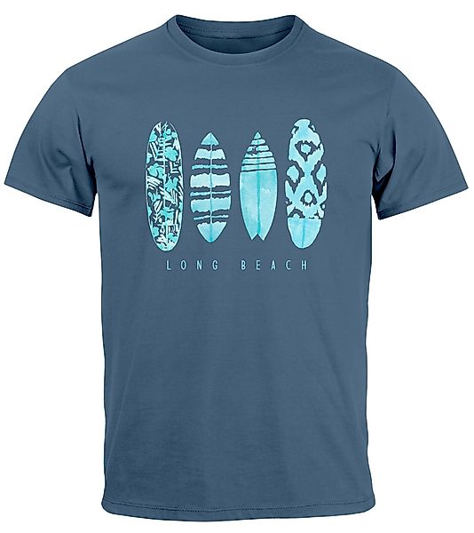 Neverless Print-Shirt Herren T-Shirt Surfing Fashion günstig online kaufen