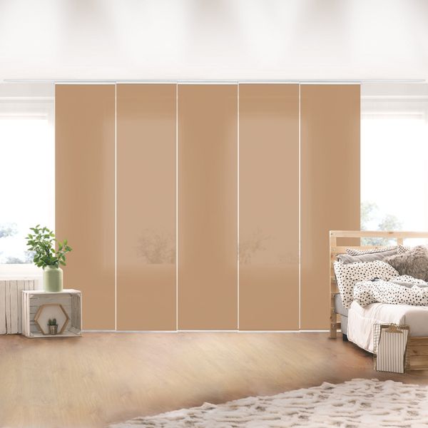 Bilderdepot24 Schiebegardine modern Flächenvorhang blickdicht Terracotta günstig online kaufen