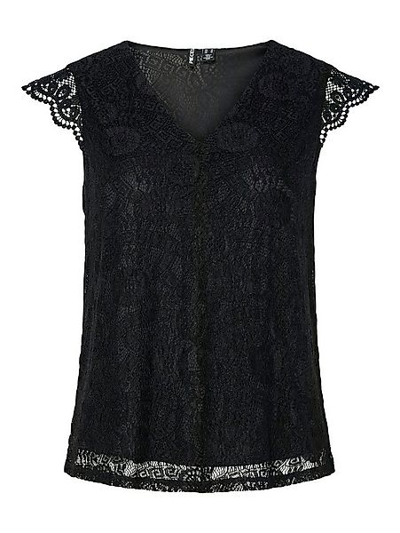 pieces Spitzentop PCOLLINE SL LACE V-NECK TOP WVN NOOS günstig online kaufen