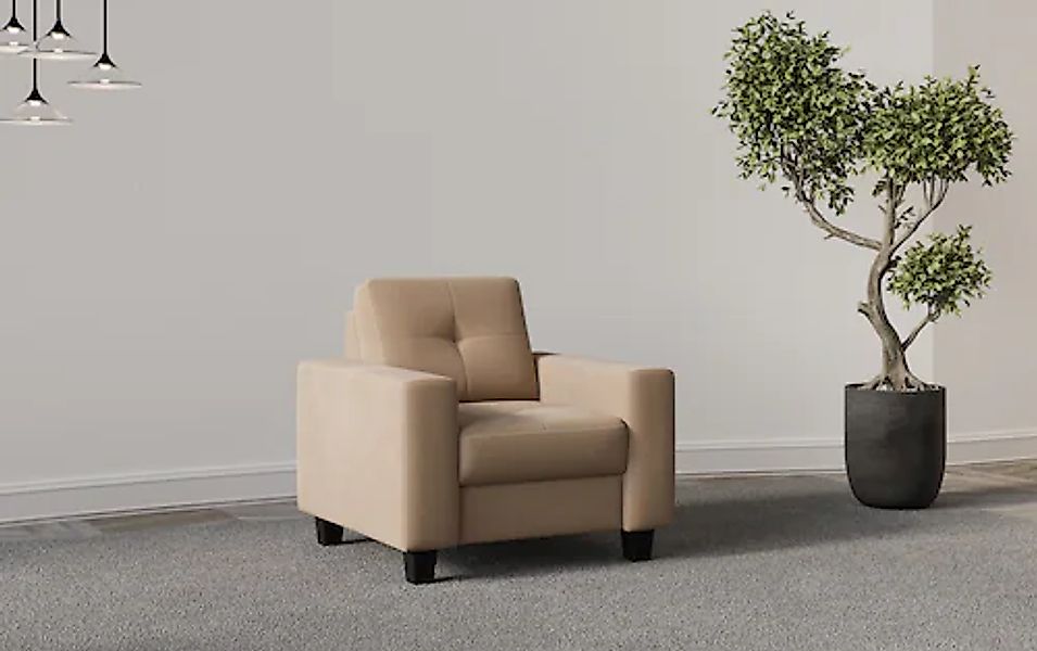 Places of Style Sessel »Varese«, Kreuznaht in beige günstig online kaufen