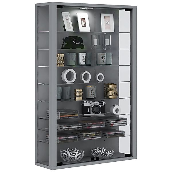 ebuy24 Vitrosa Mini Vitrinenschrank Wandhängend mit 2 Glastüren 8 Glasböden günstig online kaufen