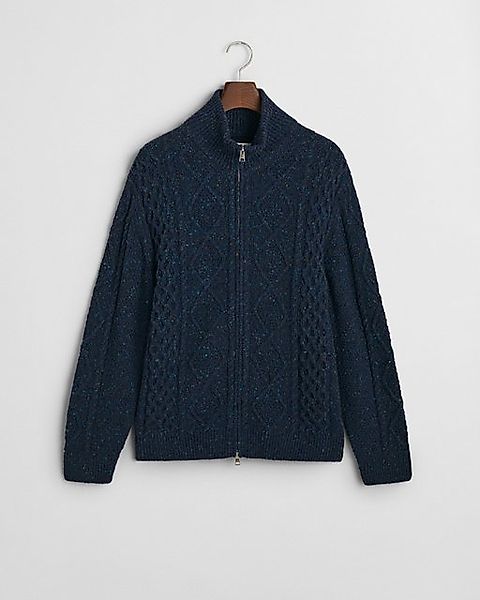 Gant Strickjacke CABLE ZIP CARDIGAN, EVENING BLUE günstig online kaufen