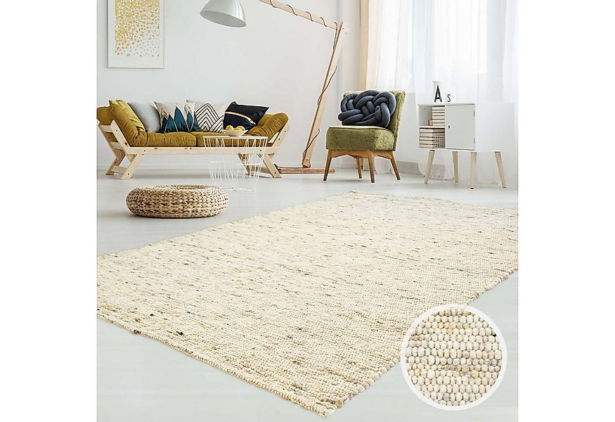 TaraCarpet Wollteppich TaraCarpet Lambrecht, rechteckig, Höhe: 13 mm, Hand- günstig online kaufen