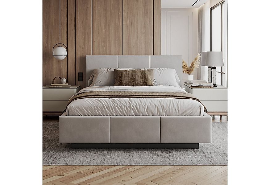 FDM Polsterbett ALMADA modern mit Bettkasten MADE IN EU - mit Trinity Velou günstig online kaufen