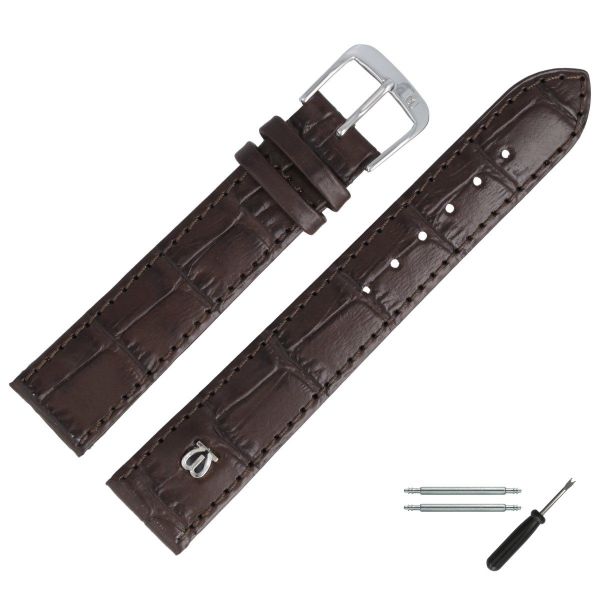 MARBURGER Uhrenarmband 12mm Leder Alligator Prägung günstig online kaufen