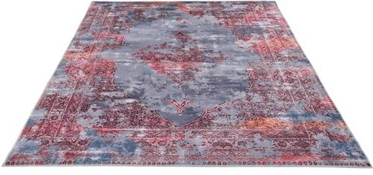 Gino Falcone Teppich »Cecilia 067«, rechteckig, 3 mm Höhe, Flachgewebe, bed günstig online kaufen