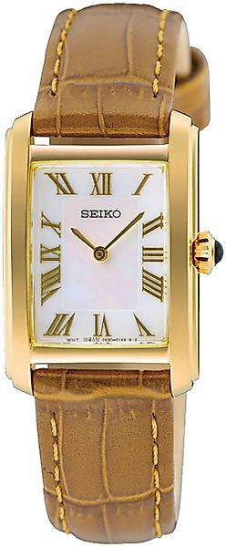 Seiko Quarzuhr SWR100P1, Armbanduhr, Damenuhr, Lederarmband, günstig online kaufen