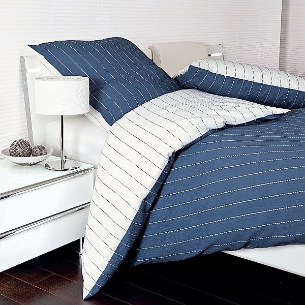 TRAUMSCHLAF Bettwäsche Argentina Denim, Seersucker, 3 günstig online kaufen