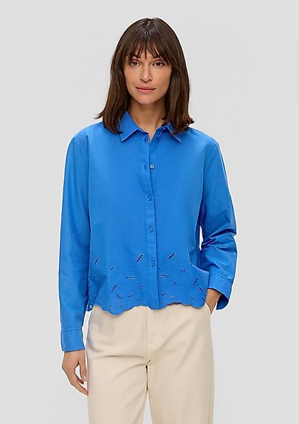 s.Oliver Langarmbluse Langarmbluse mit Broderie Anglaise günstig online kaufen