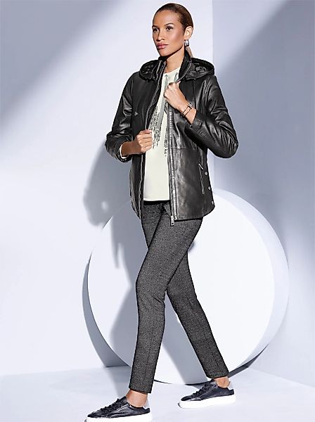 Mainpol Lederjacke mitKapuze günstig online kaufen