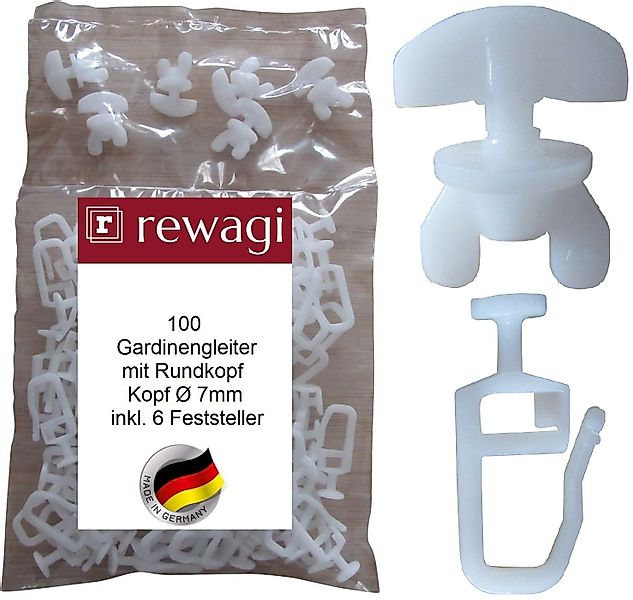 rewagi Gardinengleiter 100 Gardinengleiter mit Rundkopf günstig online kaufen