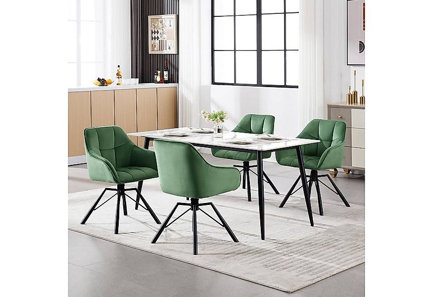 Woltu Polsterstuhl (2 St), drehbar Esszimmerstuhl mit Armlehnen Rückenlehne günstig online kaufen