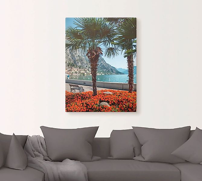 Artland Leinwandbild "Gardasee Limone sul", Europa, (1 St.), auf Keilrahmen günstig online kaufen