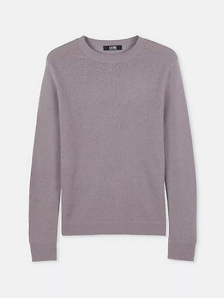 GOBI Cashmere Rundhalspullover Rundhals-Pullover mit Ajourstrick aus Kaschm günstig online kaufen