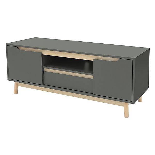 ML-Design TV-Schrank 120x40x46cm Grün-Natur mit 2 Türen für Fernseher bis 5 günstig online kaufen