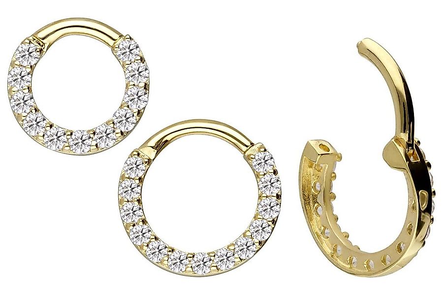 PIERCINGLINE Piercing-Set 14/18 Karat Gold Segmentring günstig online kaufen