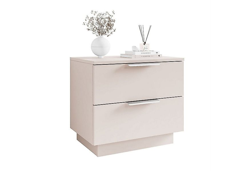 Lookway Nachttisch LINA 2S Kaschmir mit Schubladen und LED-Beleuchtung (1x günstig online kaufen