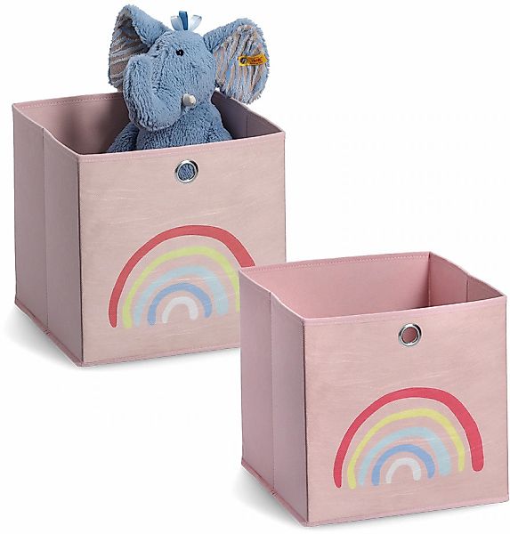 Zeller Present Organizer "Rosy Rainbow" Aufbewahrungsbox, flach klappbar, V günstig online kaufen
