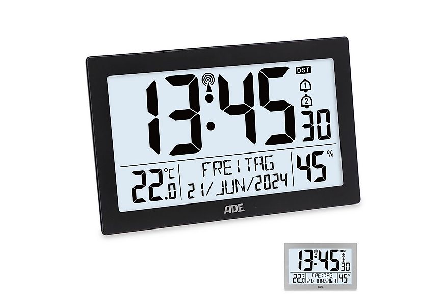 ADE Funktischuhr Digitale extragroße Wand- oder Tischuhr mit Beleuchtung mi günstig online kaufen