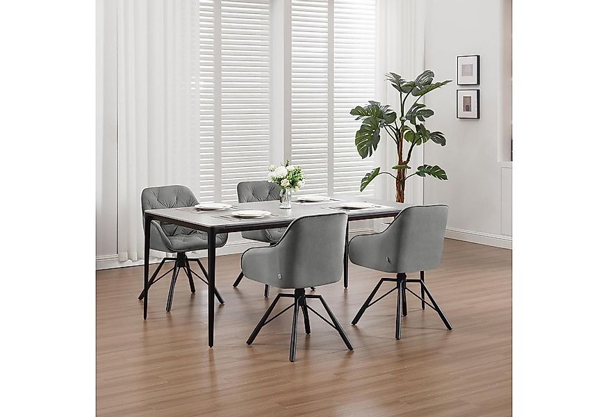 Woltu 4-Fußstuhl (4 St), drehbar, Esszimmerstuhl für Esszimmer Küche Wohnzi günstig online kaufen