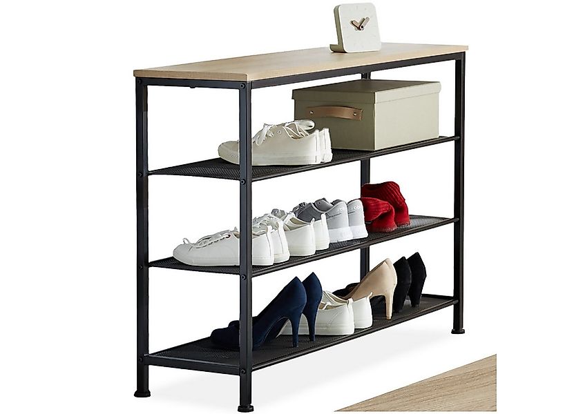 tectake Schuhregal Portsmouth, Set 1-tlg., Industrial Style günstig online kaufen